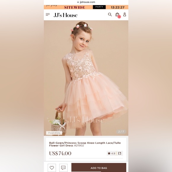 JJ’s House Ivory Flower Girl Dress - Picture 5 of 5